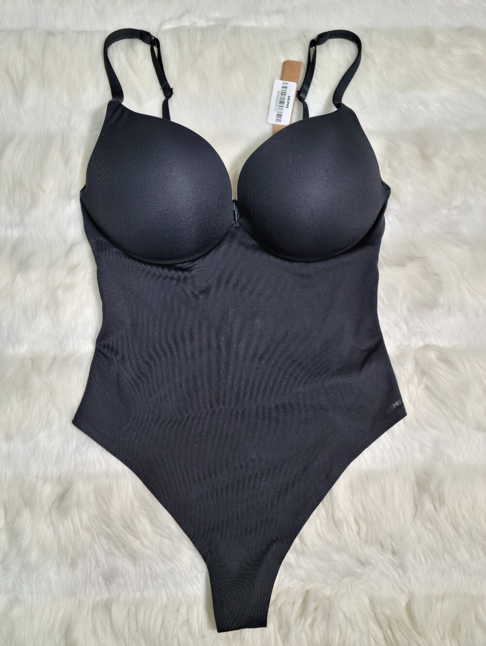 SKIMS Ultimate Thong Bodysuit Black Onyx Medium Women NEW